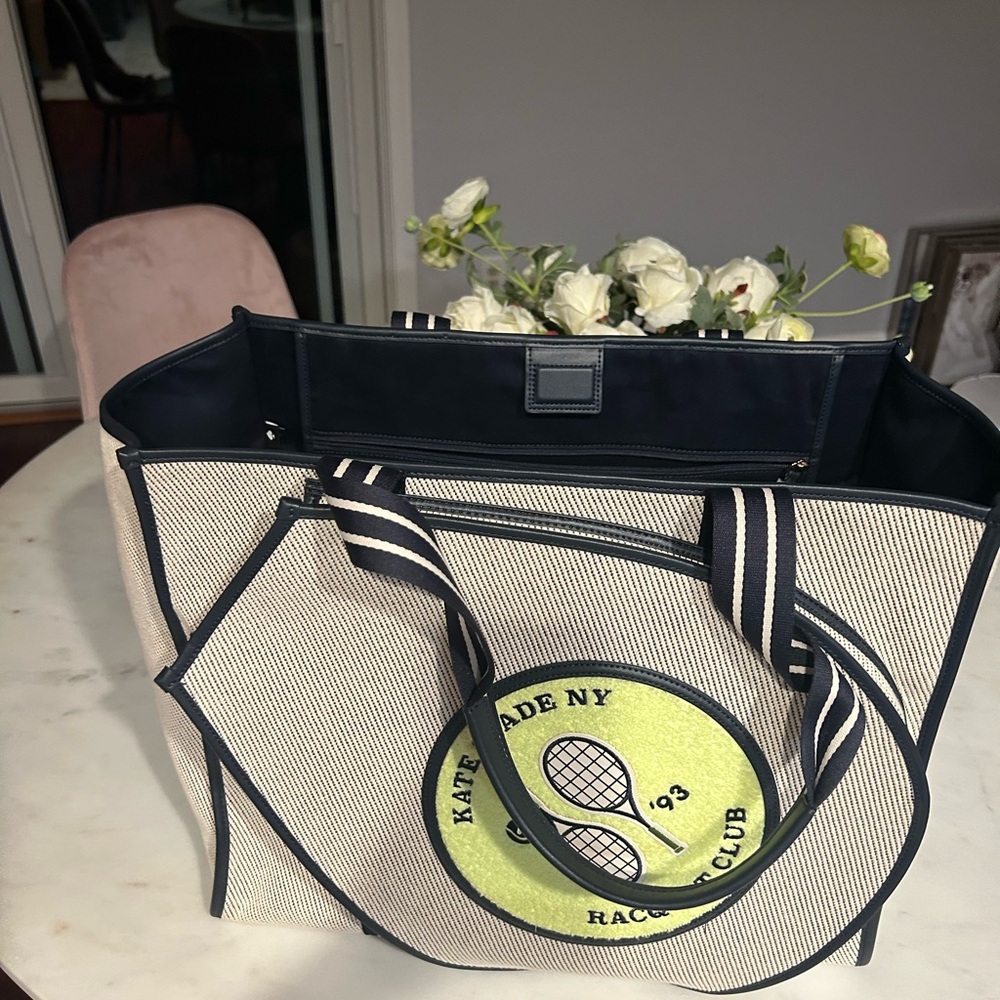 Kate Spade Navy and Cream Tote Bag for tennis